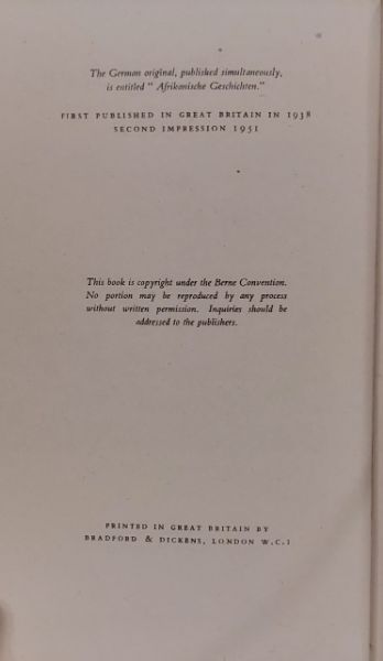 From My African Notebook