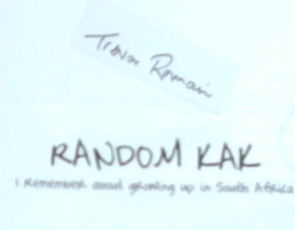 Random Kak: I remember about Growing Up in South Africa (Signed by the Author Trevor Romain on a small plate)