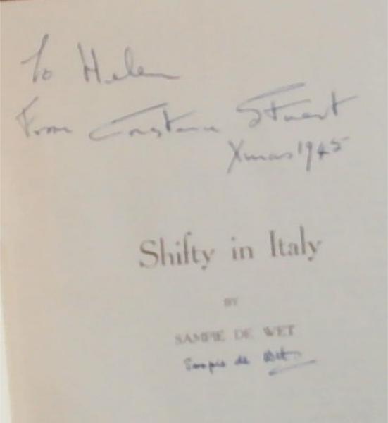 Shifty in Italy (Signed by the Author Sampie De Wet)