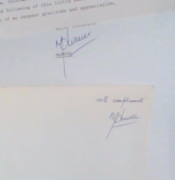 Curriculum Vitae (Signed by the Author Manuel De Jesus Antunes and a Signed letter to Wits University)
