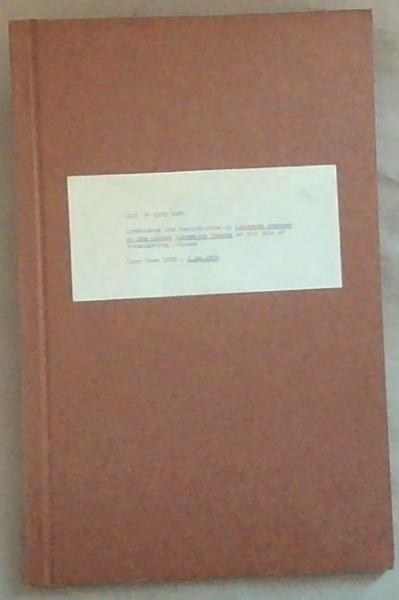 Cape Of Good Hope: Conditions and Restrictions In Licences imposed by the Liquor Licensing Courts of the Sale Of Intoxicating Liquors (G.44 - 1903) Presented to both Houses of Parliament by command of His Excellency the Governor 1903