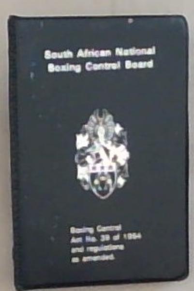 Image for Boxing and Wrestling Control Act No.39 of 1954 Boxing and Wrestling Control Act No.39 of 1954