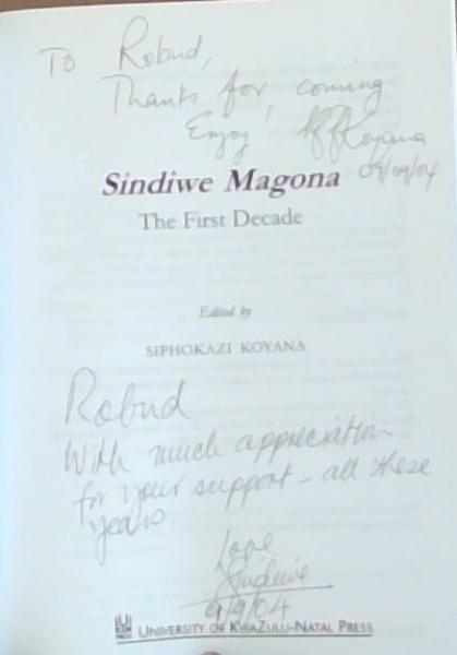 Sindiwe Magona: The First Decade (Signed by the Author and the editor)
