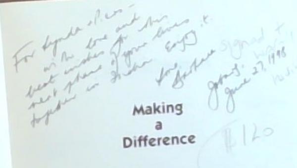 Making a Difference: Reconciliation, Reconstruction and Development in Stutterheim (Signed and Warmly Inscribed by the Author Barbara Nussbaum)