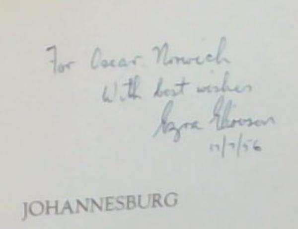 Johannesburg: The Fabulous City (Signed and inscribed by the Photographer Ezra Eliovson)