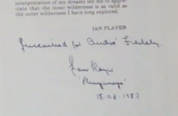 Man and The Wilderness (Signed and Inscribed by the Author Ian Player)