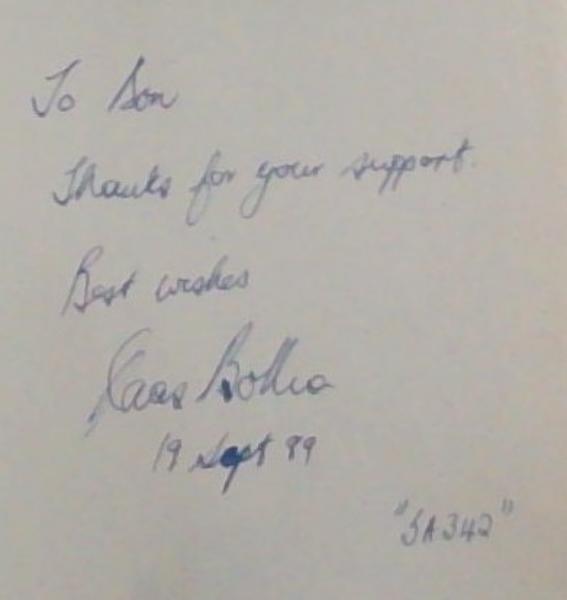 Naas (Signed by Edward Griffits and Naas Botha)