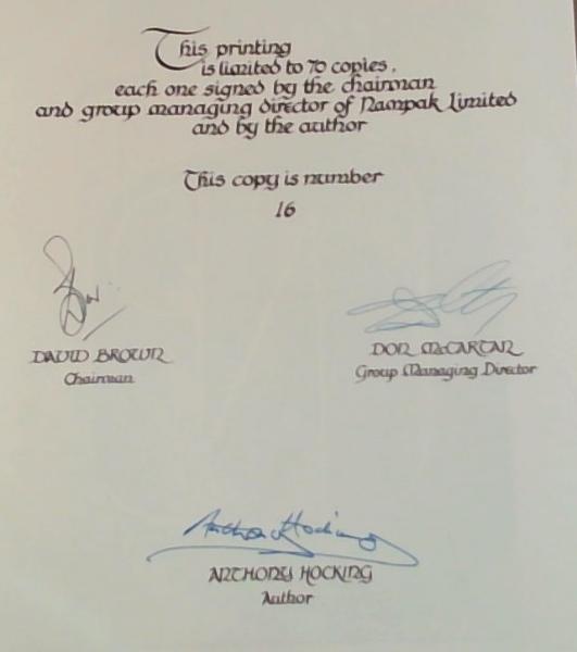 The Making of Nampak: Signed by the Author, Chairman and Managing Director (Limited edition)