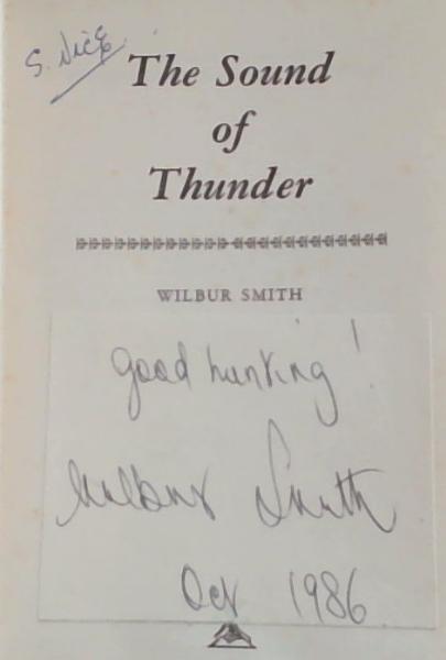 Image for The Sound Of Thunder (Signed by the Author) The Sound Of Thunder (Signed by the Author)
