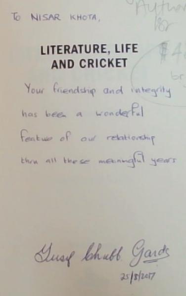 Image for Literature, Life and Cricket: Tales of Fietas (Signed and Inscribed by the author) Literature, Life and Cricket: Tales of Fietas (Signed and Inscribed by the author)