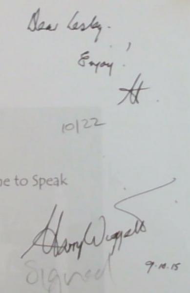 A Time to Speak (Signed by the Author Harry Wiggett)