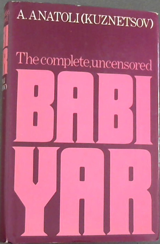 Image for Babi Yar: A documentary Novel Babi Yar: A documentary Novel