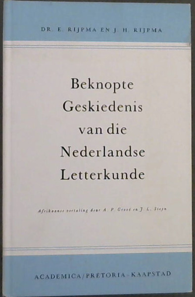 Beknopte Geskiedenis van die Nederlandse Letterkunde