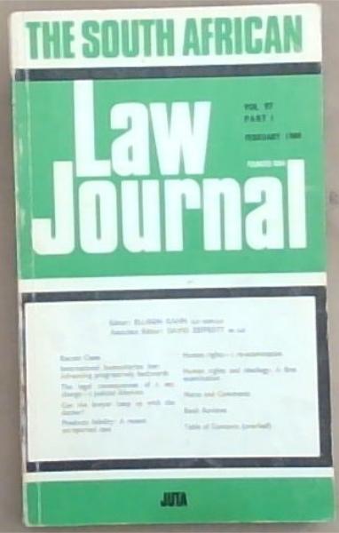 The South African Law Journal, Volume 97 Part 1, Feb. 1980
