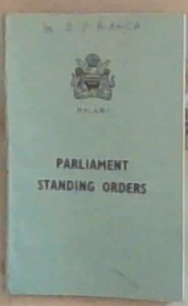 Parliament Standing Orders Malawi (27th March 1980)