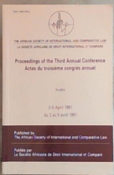 Proceedings of the Third Annual Conference; Actes du troisieme congres annuel