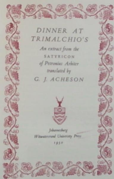 Dinner at Trimalchio's