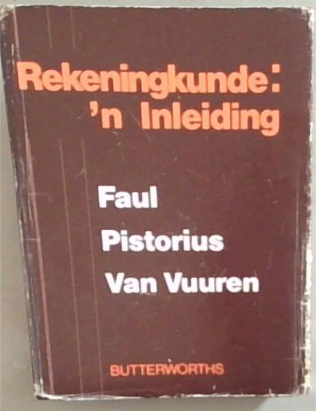 Rekeningkunde : 'N Inleiding