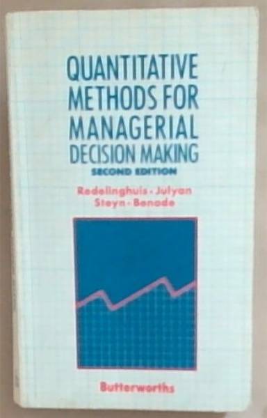 Image for Quantitative Methods for Managerial Decision Making Quantitative Methods for Managerial Decision Making