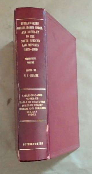 Butterworths Index and Noter-Up to the South African Law Reports 1973 - 1979