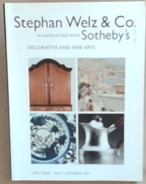 Stephan Welz & Co. in association with Sotheby's decorative and fine arts, Cape Town 16 & 17 October 2007 (property of various owners including estates Late Mrs P.C. Crow , Mrs B. Salo , Whiting, Dr G.M.