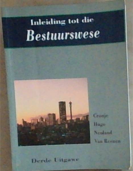 Inleiding Tot Die Bestuurswese , Derde Uitgawe