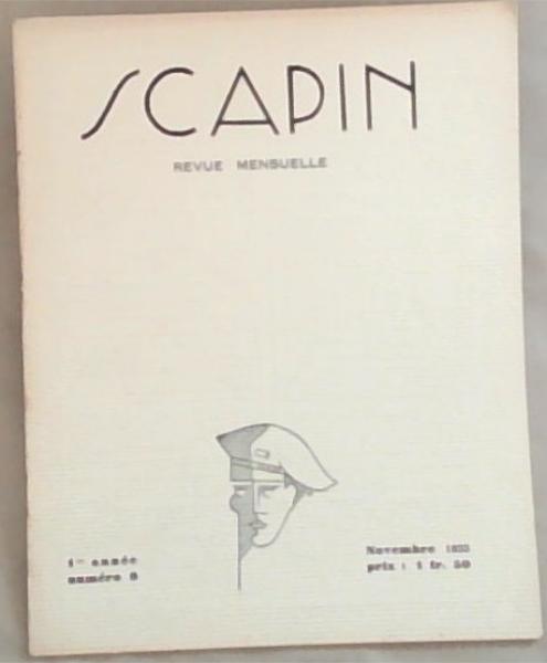 Scapin Revue Mensuelle 1 Annee Numero 8 Novembre 1933