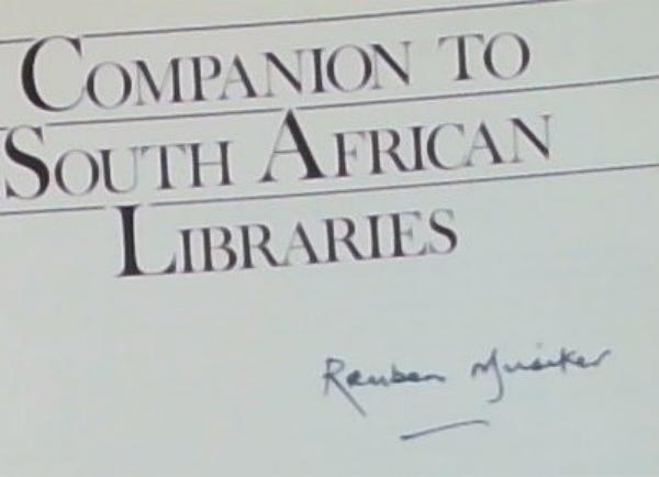 Companion to South African Libraries
