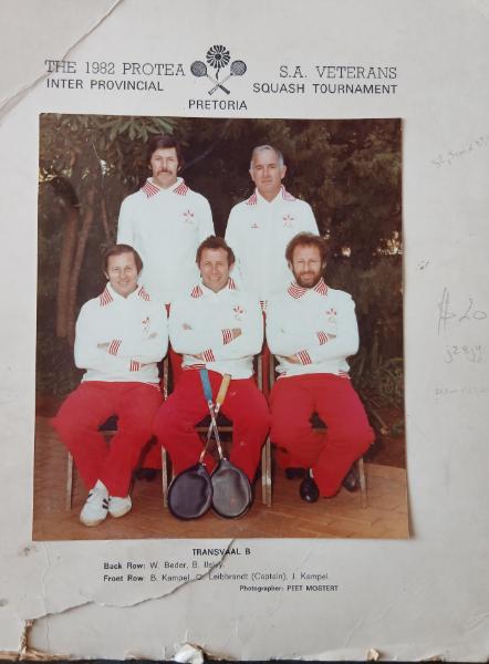 The 1982 Protea Inter Provincial S.A. Veterans Squash Tournament (Transvaal B)