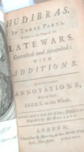 Hudibras in Three Parts