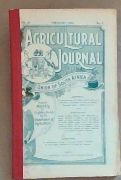 The Agricultural Journal of the Union of South Africa Volume 3 February 1912 Number 2