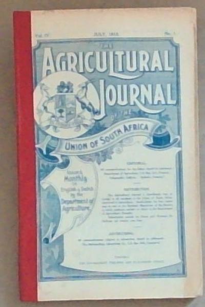 The Agricultural Journal of the Union of South Africa Volume 4 July 1912 Number 1