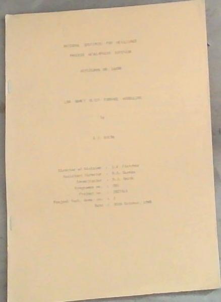 Low Shaft Blast Furnace Modelling (National Institute for Metallurgy Process Development Division Divisional No. 16200)