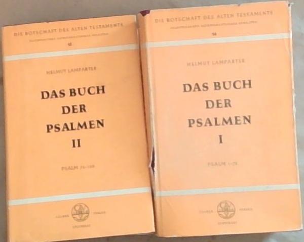 Die botschaft des alten testaments: Das buch der psalmen (2 volume set, Psalms 1-72 then 73-150)