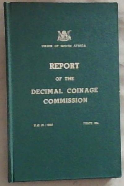 Report of the Decimal Coinage Commission